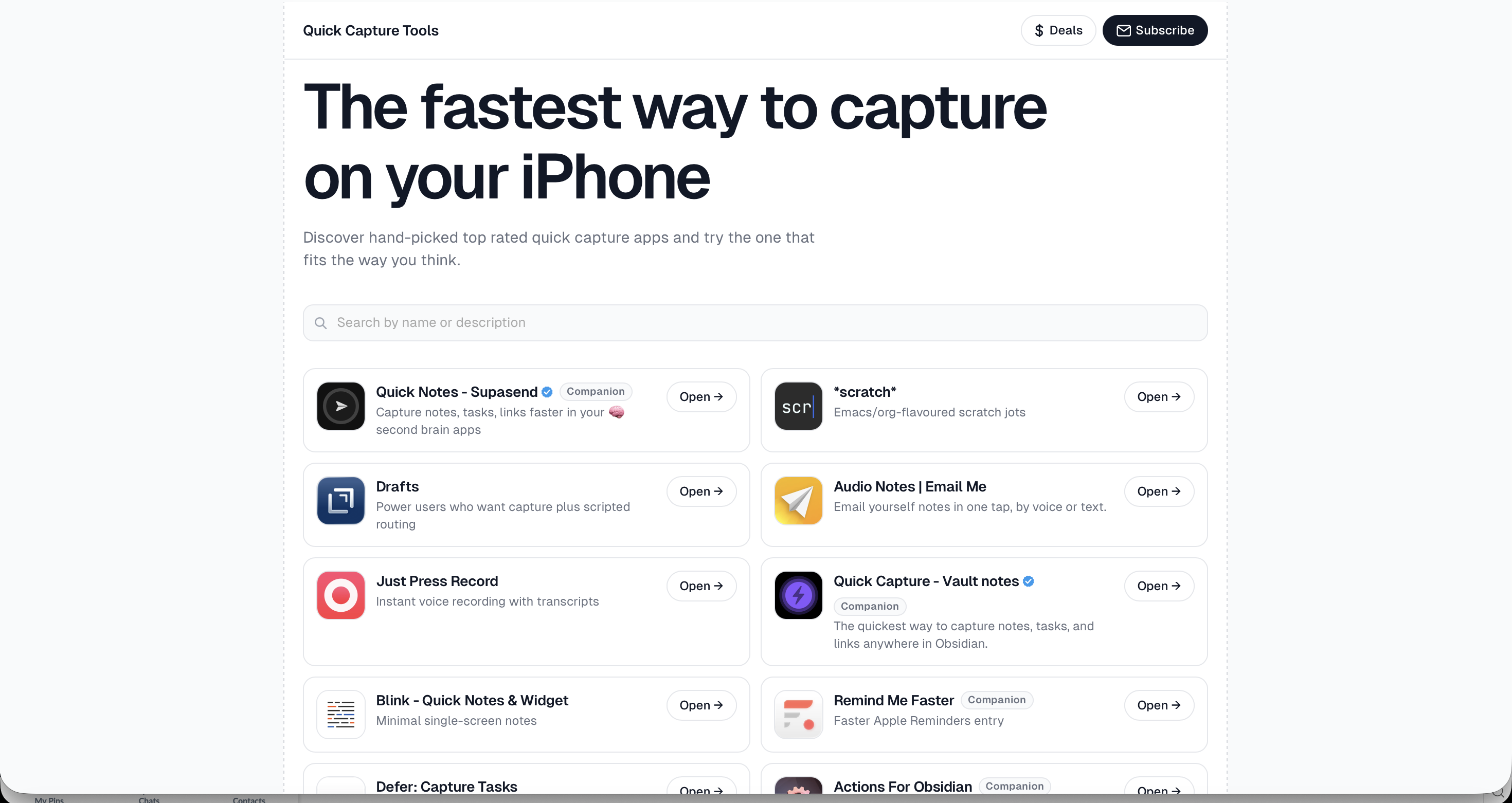 Quick Capture Tools preview