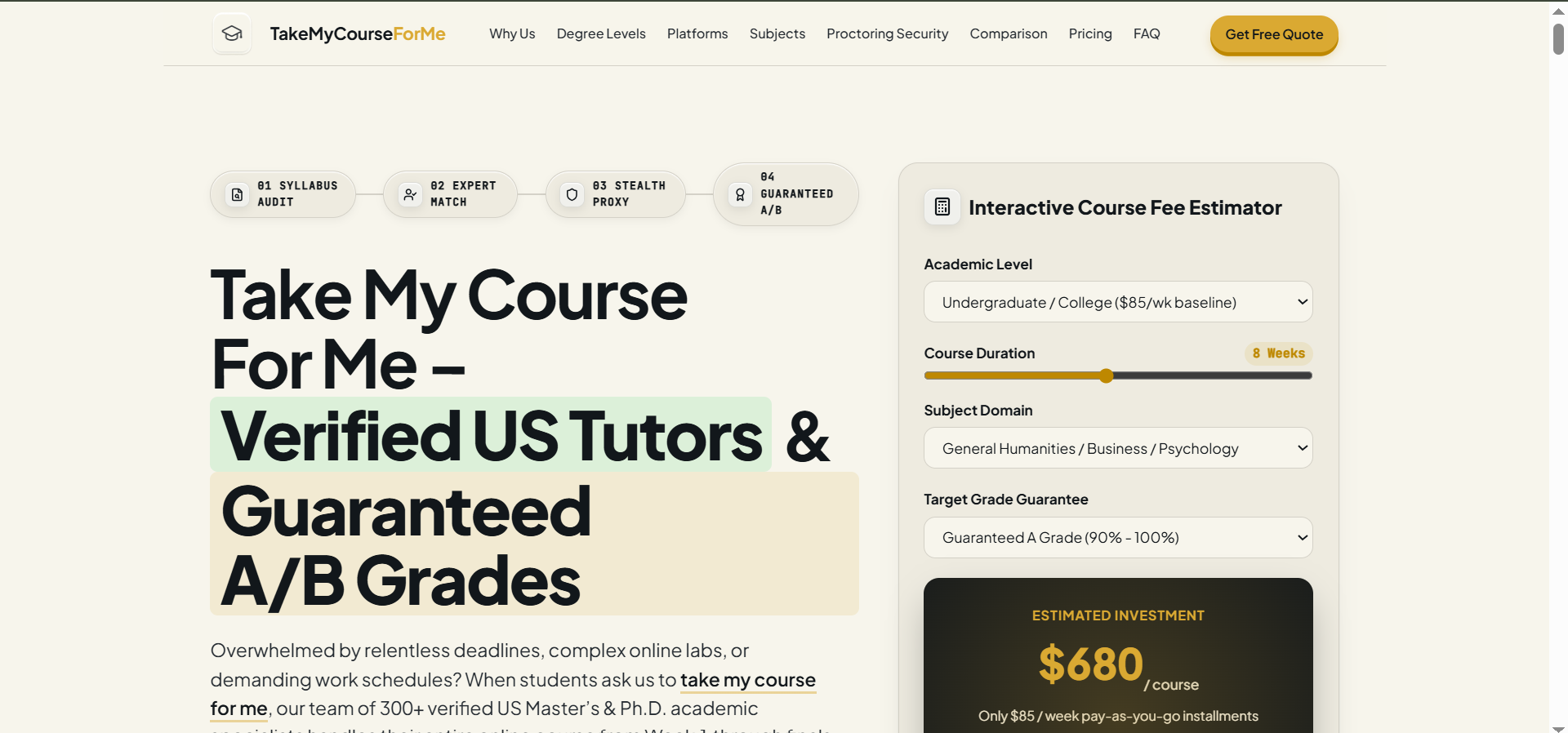 Take My Course For Me preview