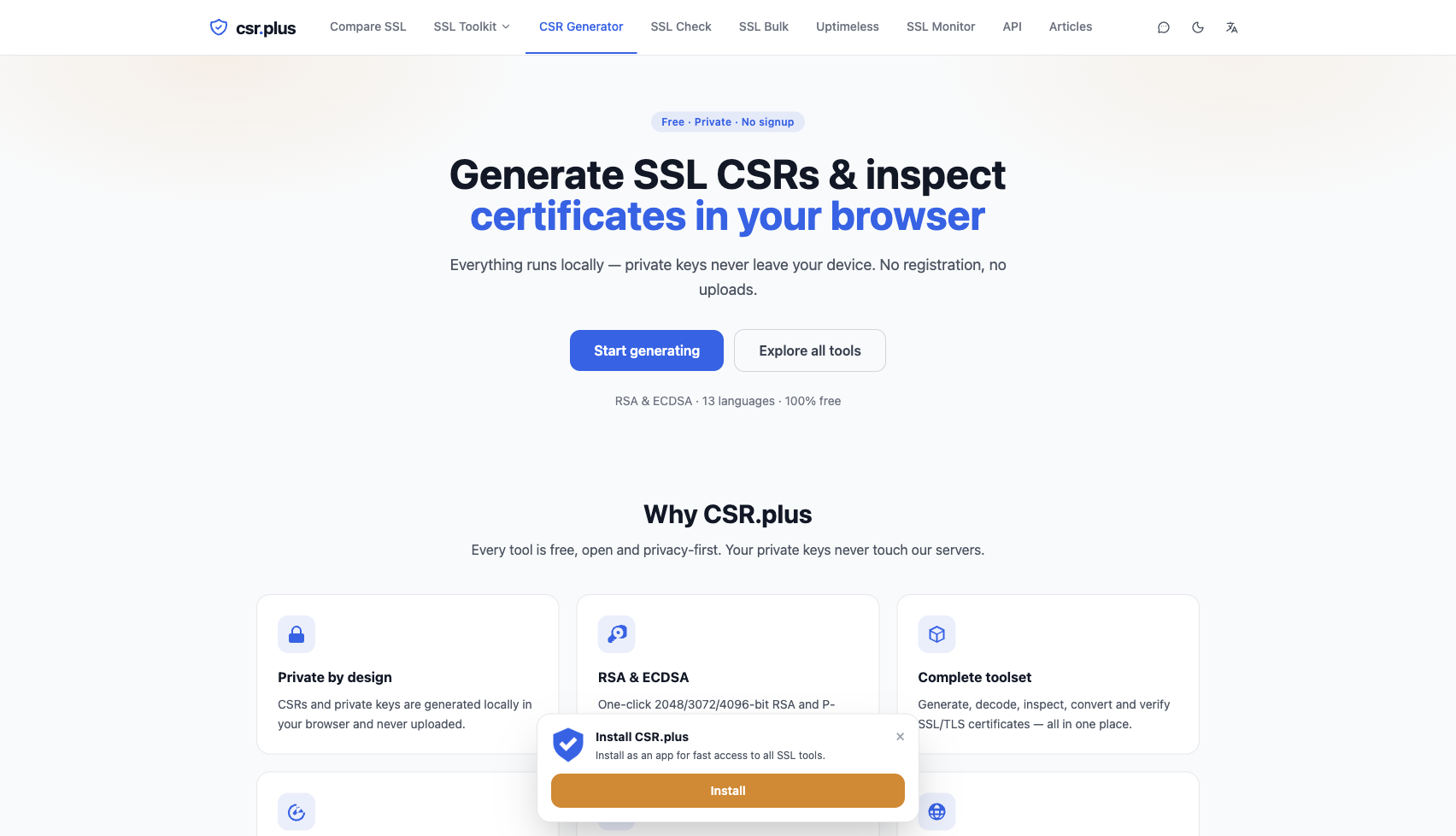CSR.plus preview