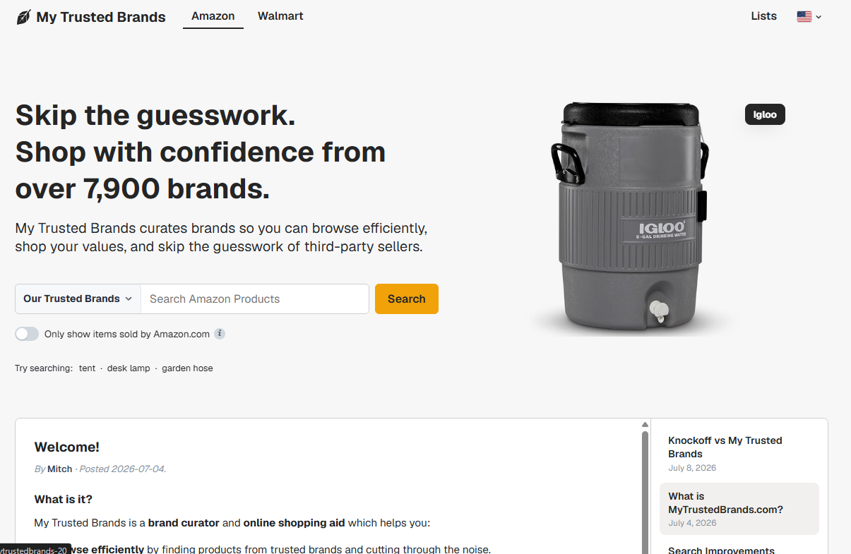 MyTrustedBrands.com preview