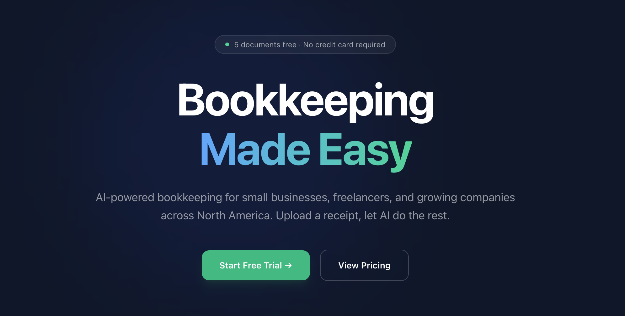 AI Bookkeeping preview