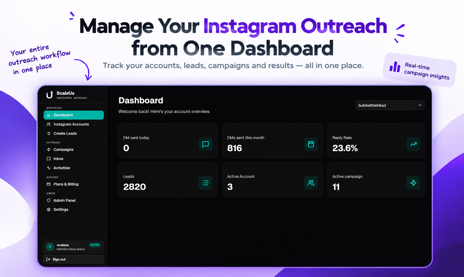 ScaleUs - Instagram Outreach Tool preview