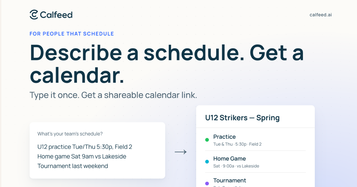 Calfeed preview