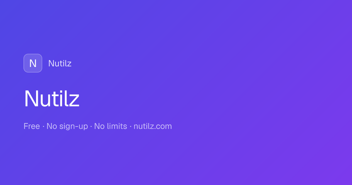 Nutilz preview