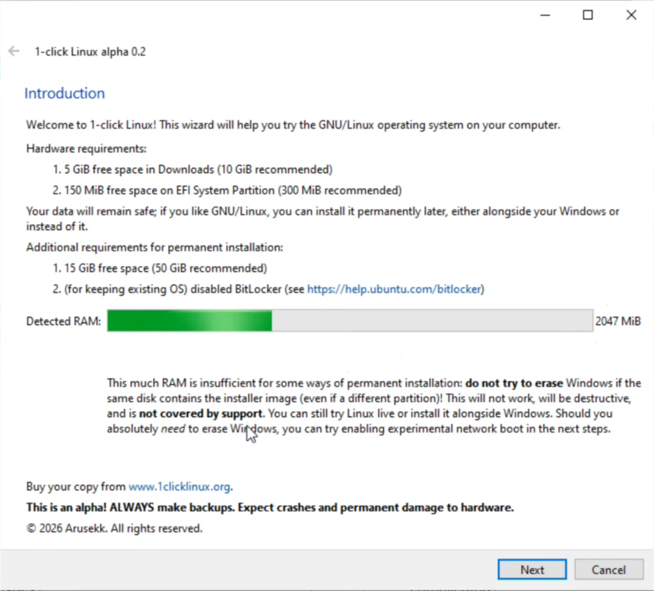 1-Click Linux preview