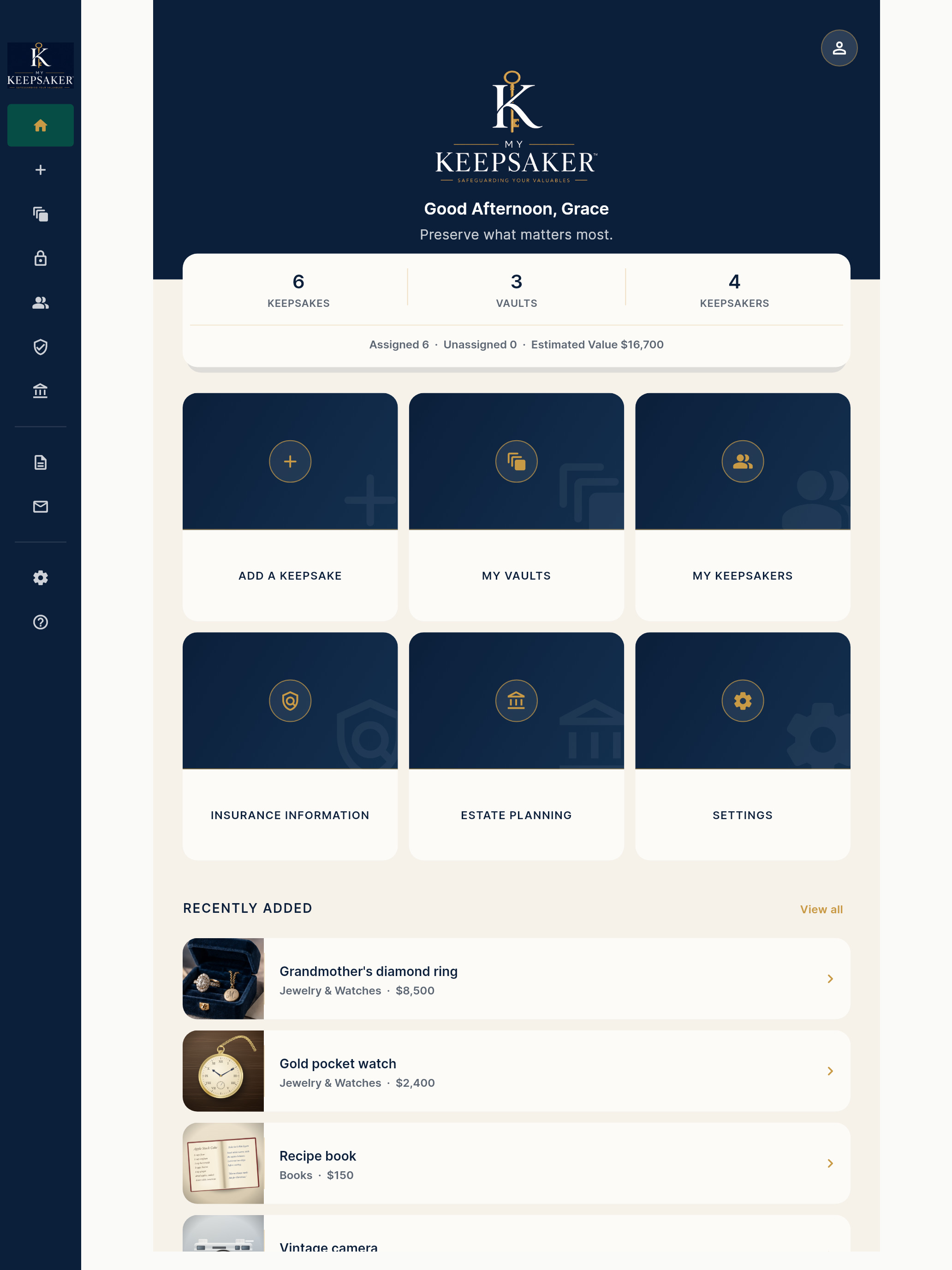 Keepsaker preview