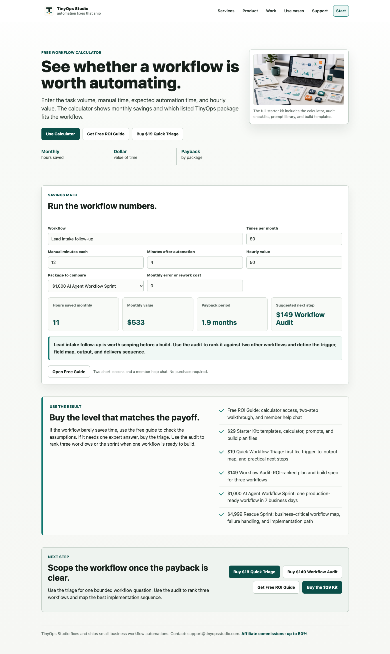 Automation ROI Calculator preview