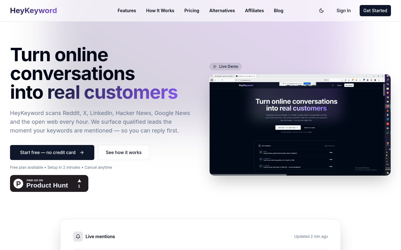 HeyKeyword preview