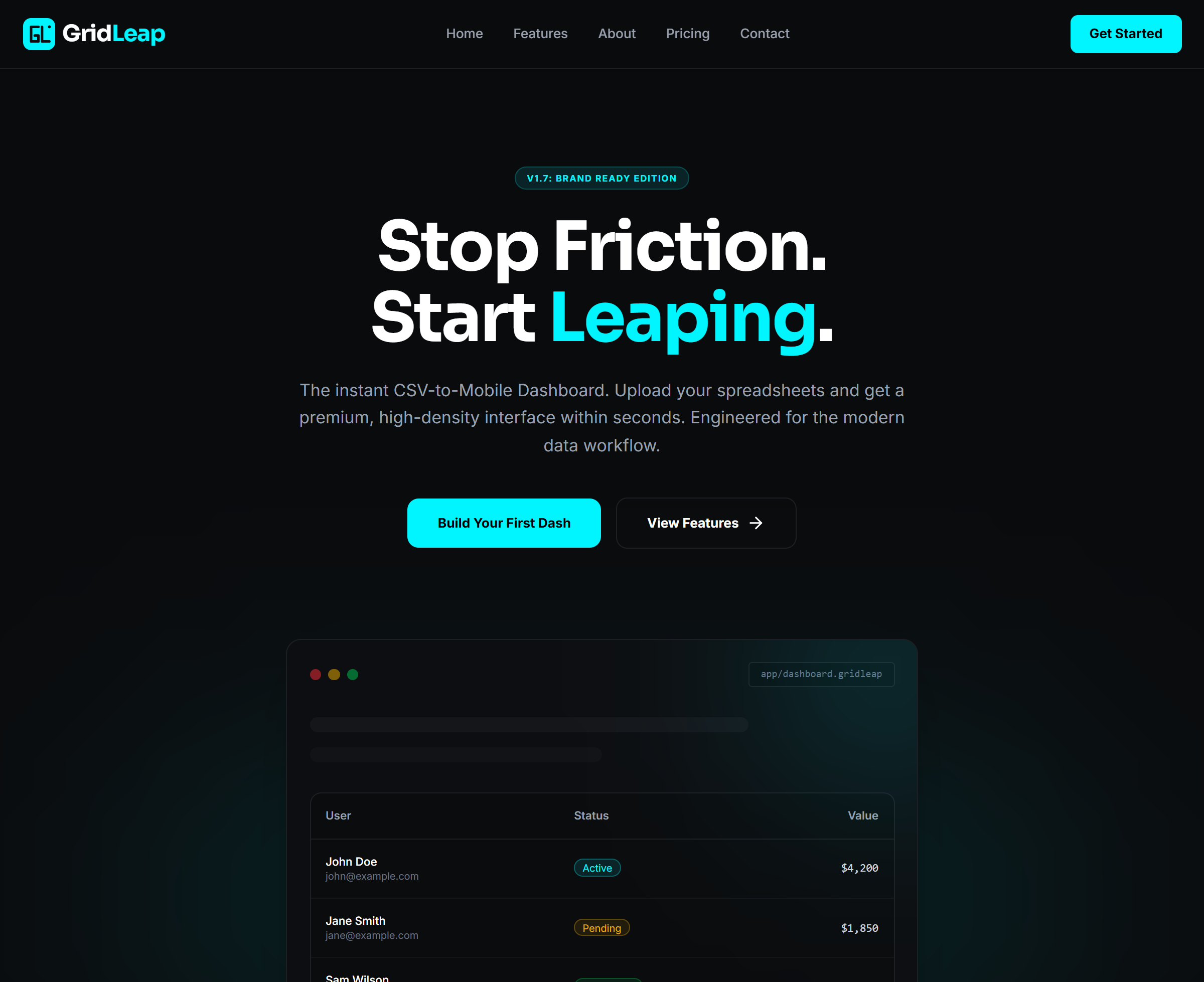 GridLeap preview