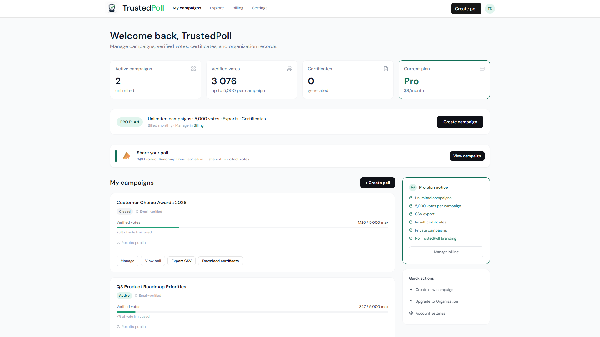 TrustedPoll preview