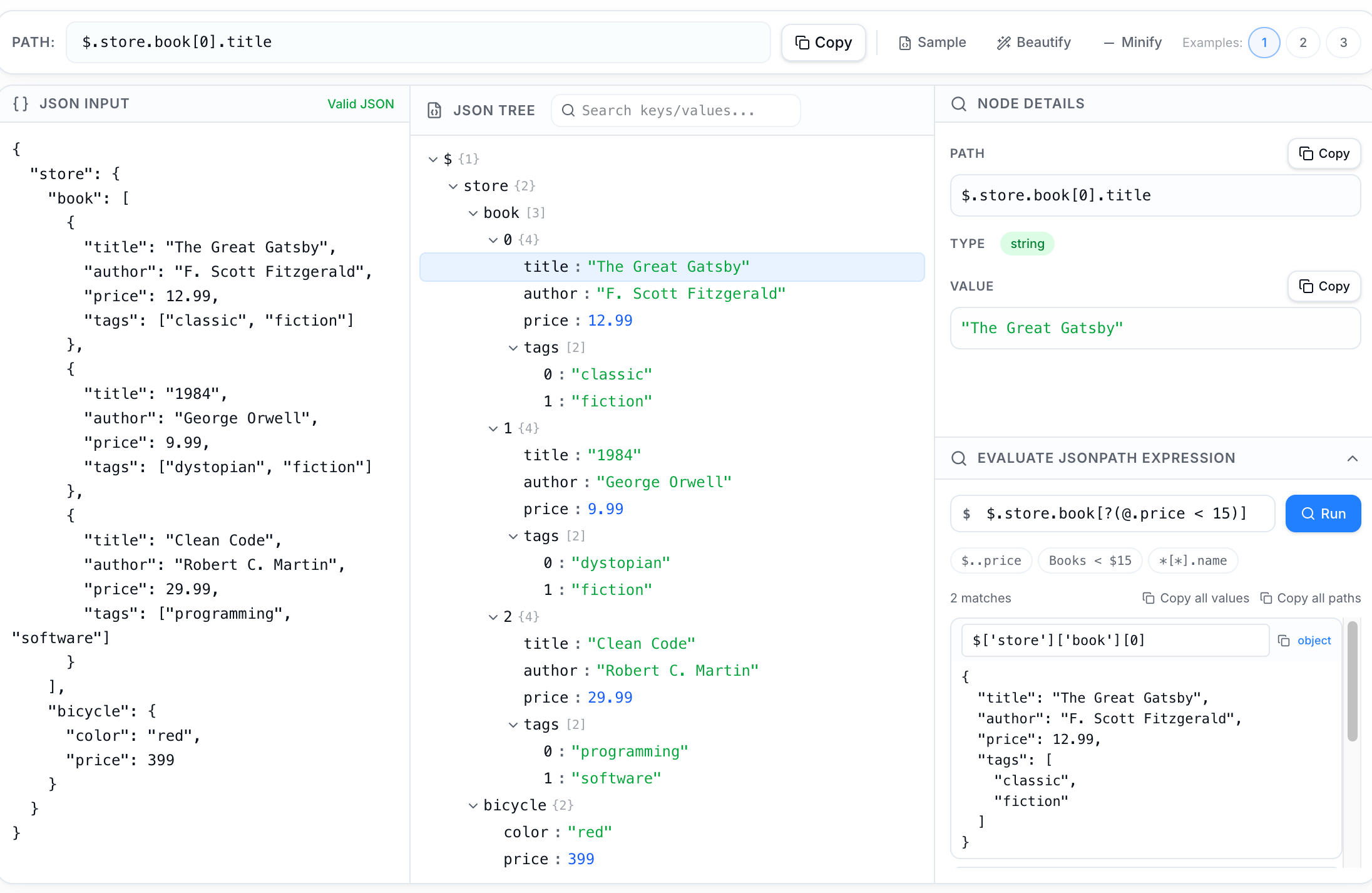 JSON Path Finder preview